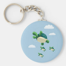 Flying turtle keychains