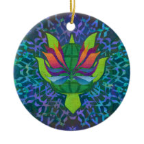 Flying Turtle Round Ornament