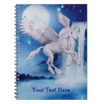 Flying Unicorn Waterfall Personalized Notebook