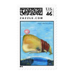 Flying Whale Postage stamps