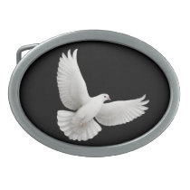 Flying White Dove Belt Buckle