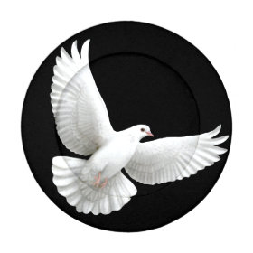 Flying White Peace Dove Button Covers Pack Of Small Button Covers