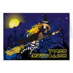 flying witch_1 greeting cards