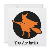 Flying Witch Card invitations by magarmor Flying Witch Card invitations