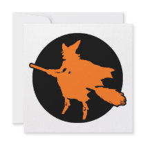 Flying Witch Card invitations by magarmor Flying Witch Card invitations