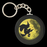 Flying Witch Halloween Keychain