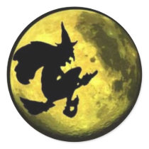 Fliegen-Hexe-Halloween-Aufkleber sticker