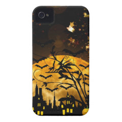 Flying Witch Harvest Moon Bats Halloween Gifts iPhone 4 Covers
