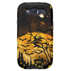 Flying Witch Harvest Moon Bats Halloween Gifts Samsung Galaxy S3 Cover