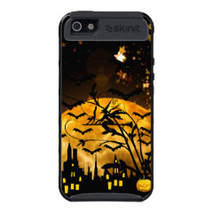 Flying Witch Harvest Moon Bats Halloween Gifts Covers For iPhone 5