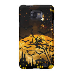 Flying Witch Harvest Moon Bats Halloween Gifts Samsung Galaxy SII Cases