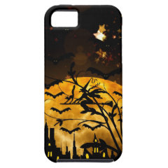 Flying Witch Harvest Moon Bats Halloween Gifts iPhone 5 Cases
