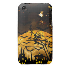 Flying Witch Harvest Moon Bats Halloween Gifts iPhone 3 Cases