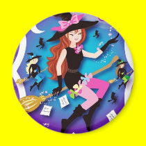 flying witch magnet magnets