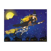 flying witch postcards