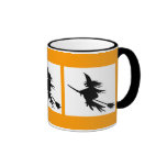 Flying Witch Shadow Halloween Mug