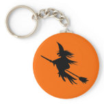 Flying Witch Silhouette Keychain