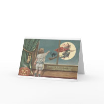 Flying Witch thru Window Card