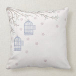 Flying with cherry blossoms pillow