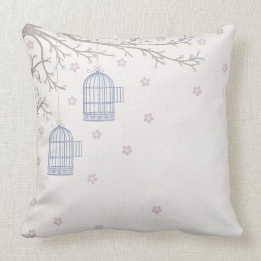 Flying with cherry blossoms pillow