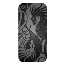 Flying Yin Yang Dragons - dark Case For iPhone 5
