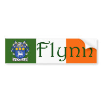 Flynn Coat of Arms Flag Bumper Sticker bumper stickers