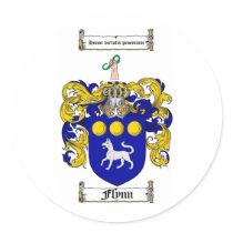 FLYNN FAMILY CREST -  FLYNN COAT OF ARMS stickers