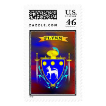 FLYNN IRISH FAMILY HERALDIC SHIELD AND CREST postage
