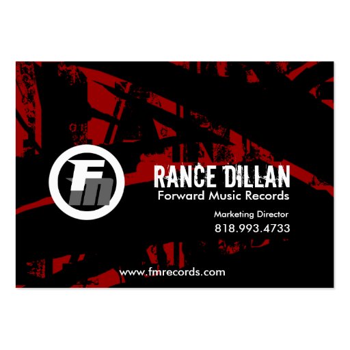 FM Grunge Business Card template (front side)
