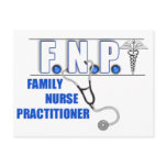 FNP  LOGO  STETHOSCOPE FAMILY NURSE PRACTITIONER POSTCARD