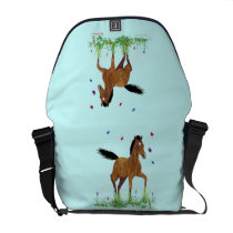 Foal And Butterflies Messenger Bag messenger bags