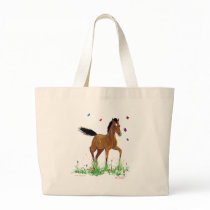 Foal and butterflies Tote Tote Bags