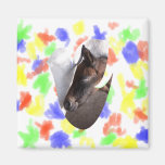 foal and mother dove shape refrigerator magnet