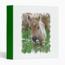 Foal Smelling Flowers Binder