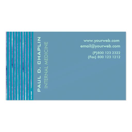 Foam Blue Cutting Edge Business Cards (front side)