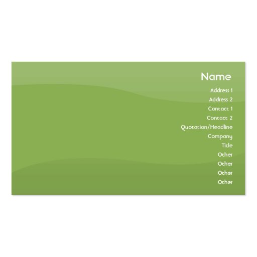 Foamgreen Waves - Business Business Card (front side)