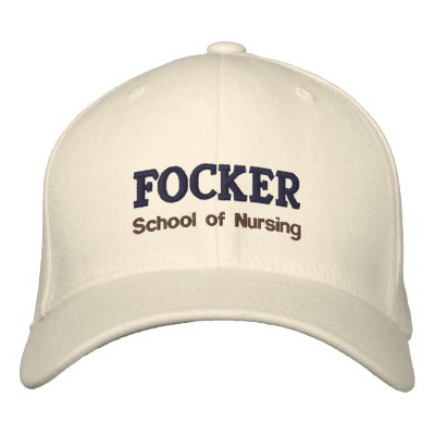 FOCKER School of Nursing Embroidered Baseball Caps by cowboyannie
