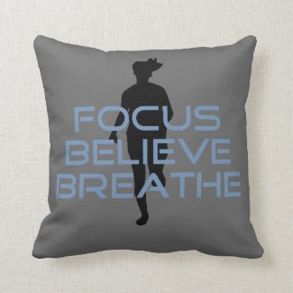 Focus Believe Breathe Blue T-shirts Pillows