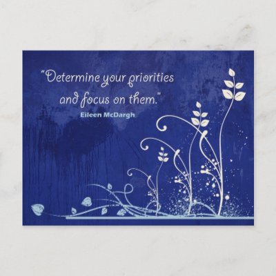 Focus-Motivational Quote postcard postcard
