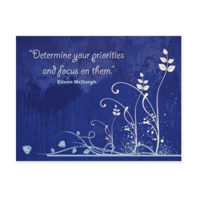 Focus-Motivational Quote postcard postcard