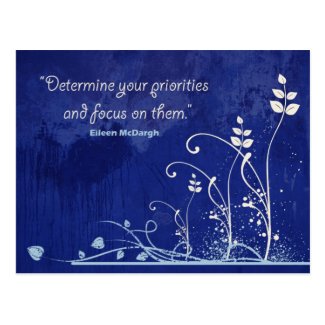 Focus-Motivational Quote postcard