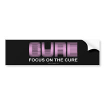 Focus on the Cure Bumper Sticker bumper stickers by CureApparel Focus on the Cure Bumper Sticker bumper stickers