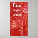 Focus-Positive Attitude Motivational Poster posters