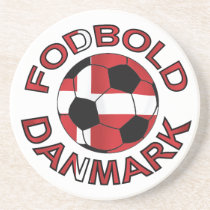 Fodbold Danmark Football Denmark Beverage Coaster