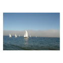 Fog & Boats in ocean posters by razwear Fog & Boats in ocean posters