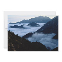 Fog filling the ravines of the Angeles National Fo Invitations