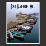 Fog in Bar Harbor, travel photo poster photography