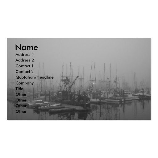Fog In The Harbor Business Card Template