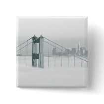 Fog rolls through the San Francisco bay 2 Pinback Buttons