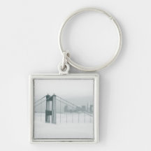 Fog rolls through the San Francisco bay 2 Key Chain